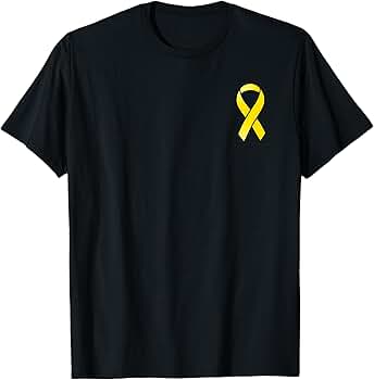 Amazon.com: Yellow Ribbon - National Awareness T-Shirt